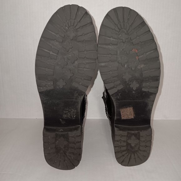 NO DOUBT PATENT LEATHER CROC PRINT BOOTS & HANDBAG - Picture 7 of 12